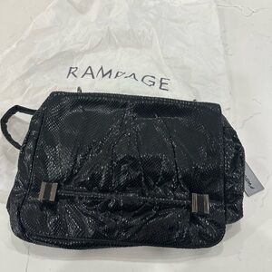 Rampage Shiny Black Crossbody Bag